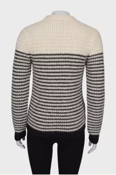 Knitted striped sweater