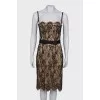 Dress with lace and bow
