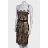 Dress with lace and bow