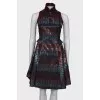 Printed metallic dress