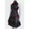 Printed metallic dress