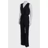 Black jumpsuit with belt