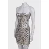 Dress with silver sequins