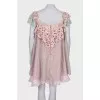Floral print dress with ruffles