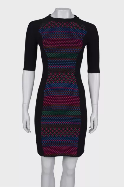 Embroidered fitted dress