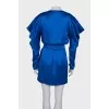 Two-tone dress with open shoulder 