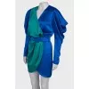 Two-tone dress with open shoulder 
