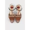 Striped platform sandals