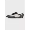 Combined leather brogues