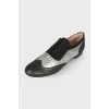 Combined leather brogues