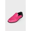 Pink leather shoes