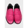Pink leather shoes