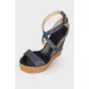 Sandals with denim