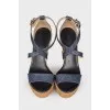 Sandals with denim