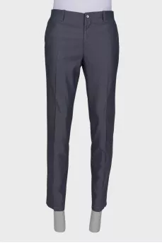 Men's classic gray trousers