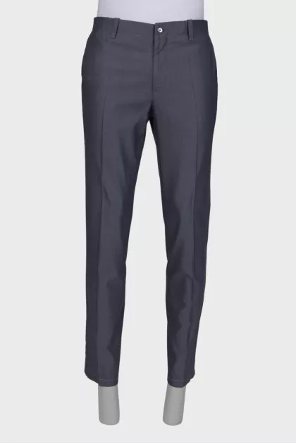 Men's classic gray trousers