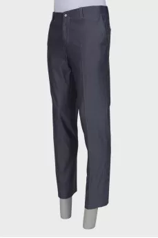 Men's classic gray trousers