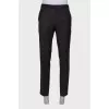 Men's classic dark brown trousers