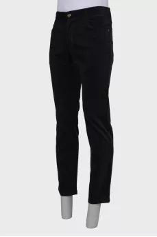 Men's black corduroy trousers