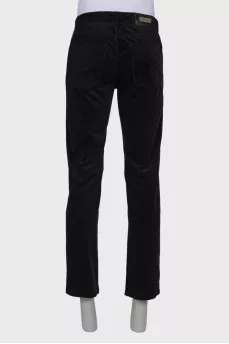 Men's black corduroy trousers