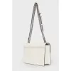 Leather bag with metal keyring