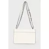 Leather bag with metal keyring