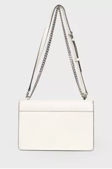 Leather bag with metal keyring