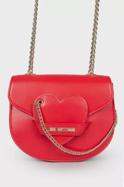 Red bag with keychain