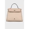Beige A-Line Tote Bag