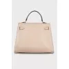 Beige A-Line Tote Bag