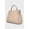 Beige A-Line Tote Bag