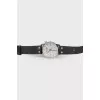 Classic watch with leather strap