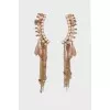 Earrings with rhinestones and chain