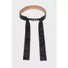 Lacquered tie belt