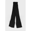 Scarf with embroidery and pockets