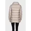 Cropped beige down jacket