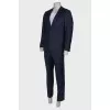 Checked wool suit for men
