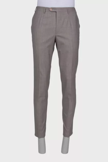Men's classic gray trousers