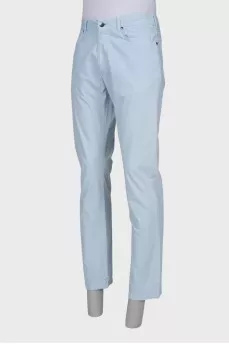 Men's blue cotton trousers