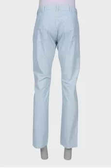 Men's blue cotton trousers