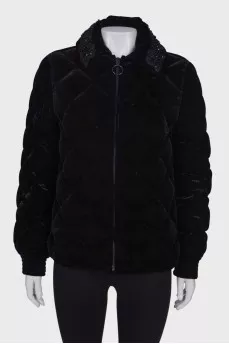 Corduroy jacket with embroidery