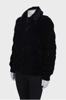 Corduroy jacket with embroidery