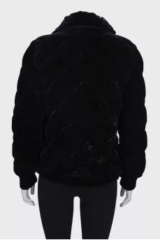 Corduroy jacket with embroidery