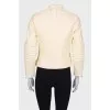Cream color leather jacket