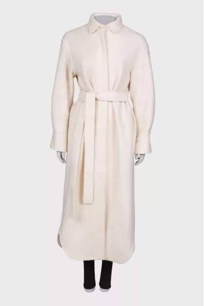 Milk wool coat