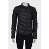 Black jacket with asymmetric closure