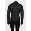 Black jacket with asymmetric closure