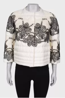 White jacket with lace
