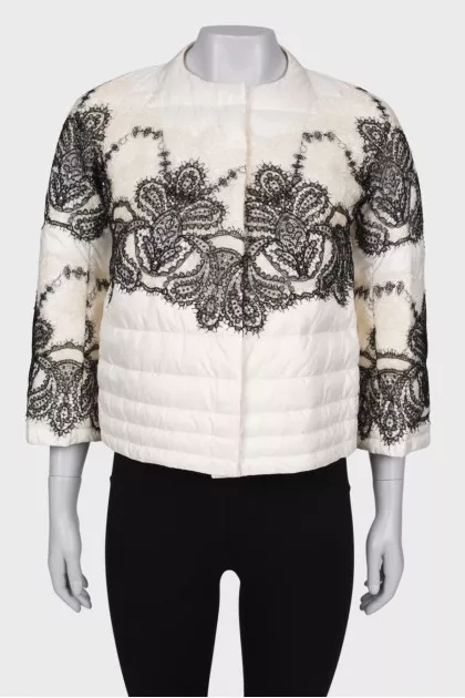 White jacket with lace