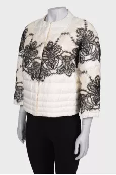 White jacket with lace